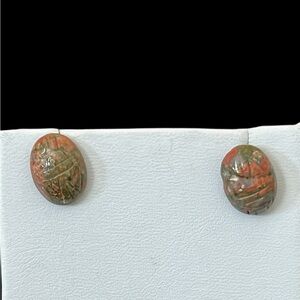 Elegant multi color Stone Stud Earrings